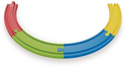 Hape Holz Eisenbahn Regenbogenfahrt-Schienenset