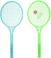 Set de badminton jouet junior avec raquettes et volant multicolore