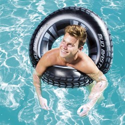 HOT Sports + Toys Zwemring/AUTOBAND opblaasbaar 91cm.zwart * Levertijd onbekend *
