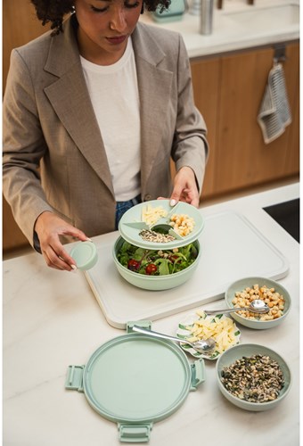 Brabantia Salatschüssel Make & Take 1,3L Jade Grün - Lunchbox-2