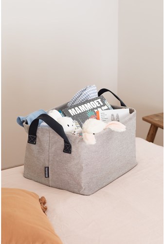 Brabantia faltbarer Wäschekorb grau 35L - langlebiger Stoffkorb-3