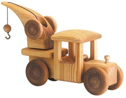 Telleby Holz-Kranwagen Spielzeug nachhaltig handgefertigt Schweden