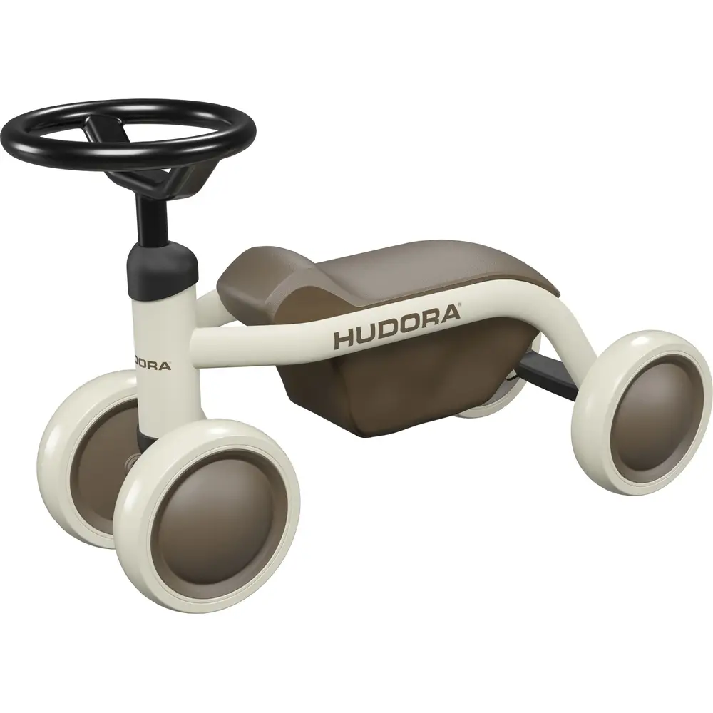 Hudora Laufrad Steppy 6 Zoll mocha - stabiles Kinder Laufrad ab 1 Jahr