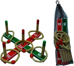 Hot Jeu de lancer d'anneaux Croix 42 x 42cm. dans un filet