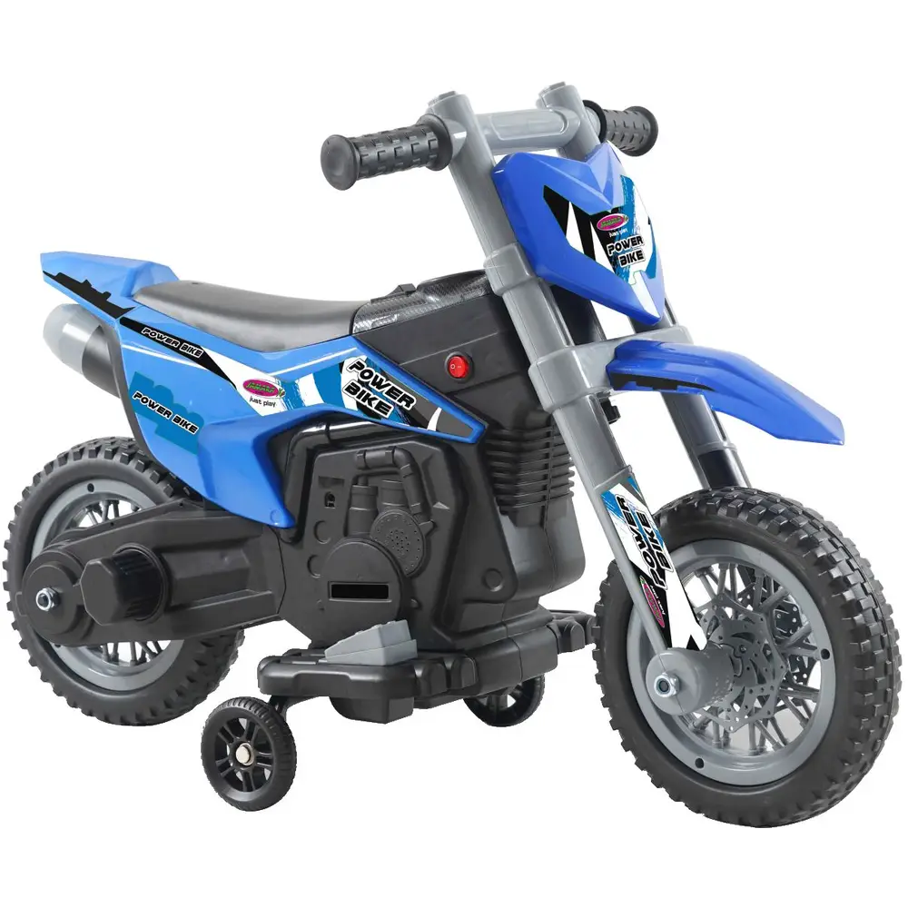Jamara Power Bike elektrisches Kinder Motorrad blau 6V mit Sound