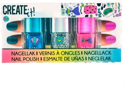 Create it! Beauty Nagellak Glitter, 3st.