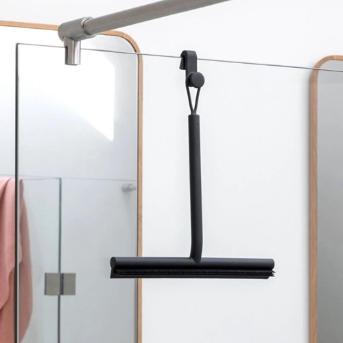 Brabantia Duschabzieher Badezimmerzubehör mit Türhaken Silikon Grau-3