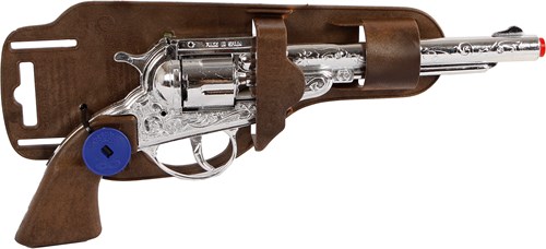 Klappertjespistool 8 Schuss Spielzeug Cowboy Revolver aus Metall