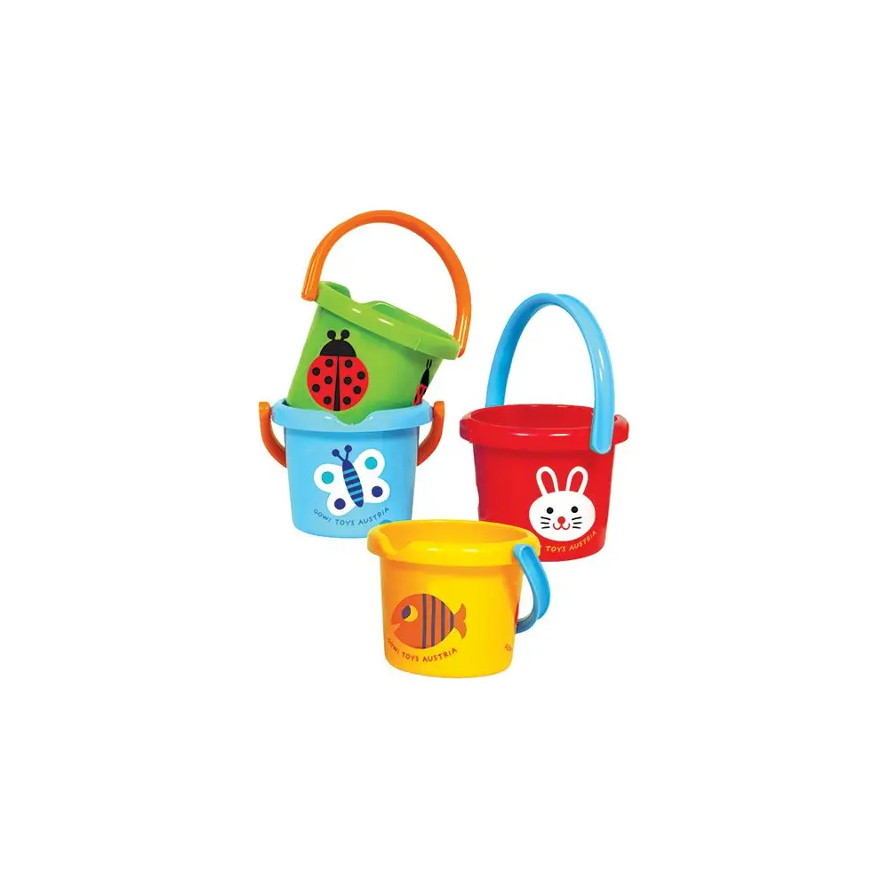 Gowi seau de plage jouet motif animal 14cm - bac à sable plage