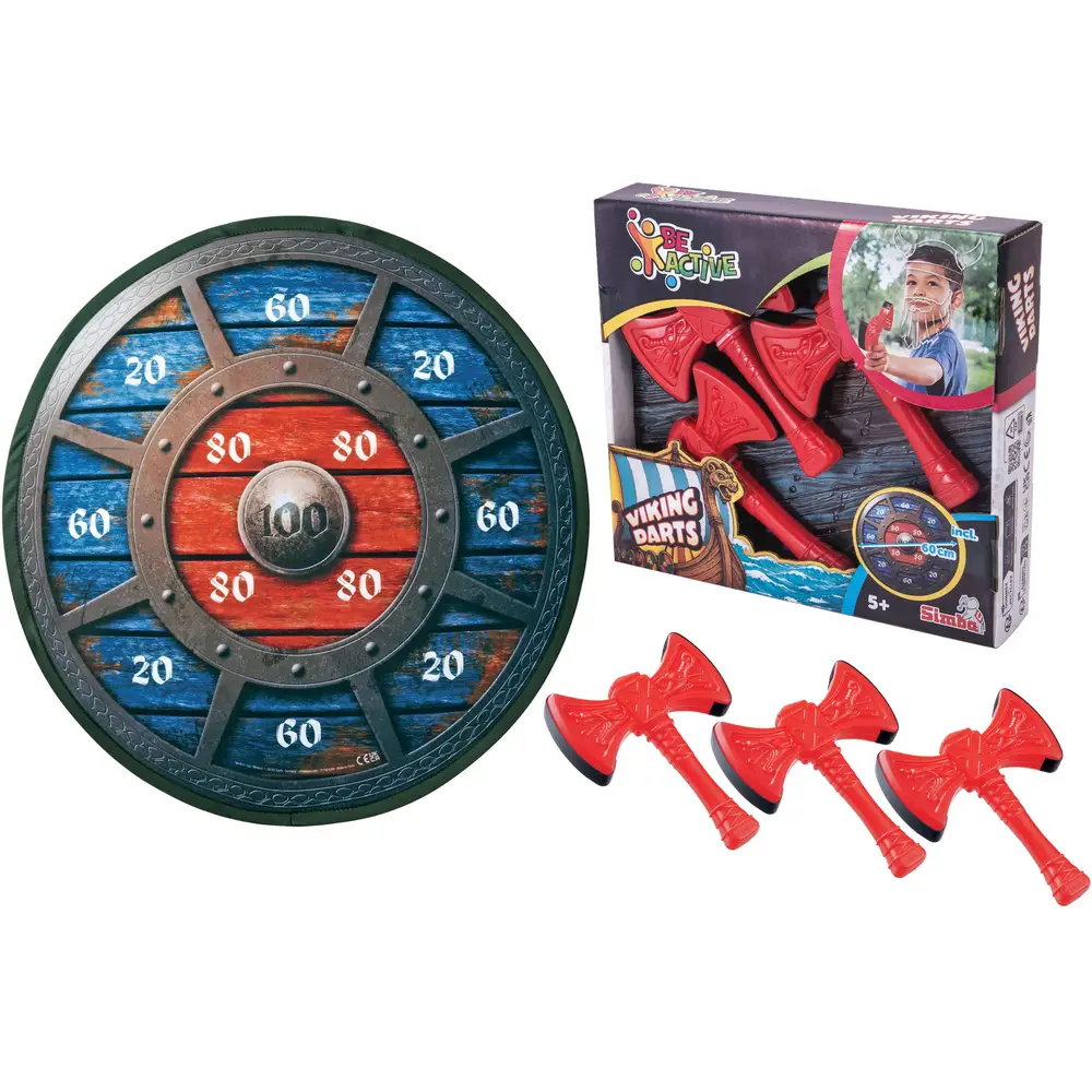 Simba Axtwurfspiel - Kinderspiel Wurfaxt mit Stoffzielscheibe