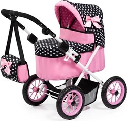 Bayer Chic 2000 Puppenwagen Trendy schwarz rosa höhenverstellbar Spielzeug