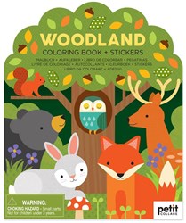Petit Collage livre de coloriage forêt avec autocollants - papier FSC - 100 autocollants