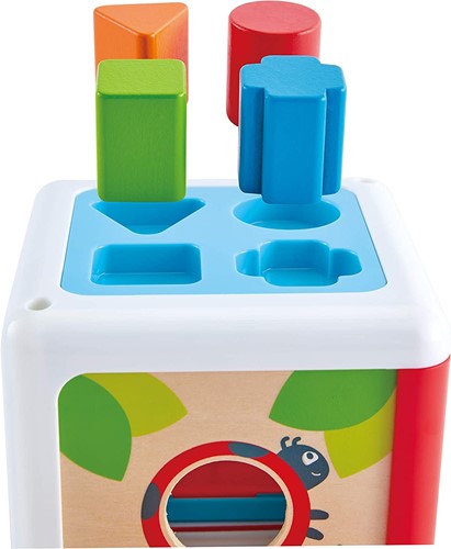 Hape E0507 - Sortierbox Gartenhütte, Farben-und Formensortierwürfel-2