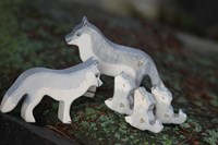 Lilu figurine loup en bois FSC jouet peint à la main 13cm animal de forêt-3