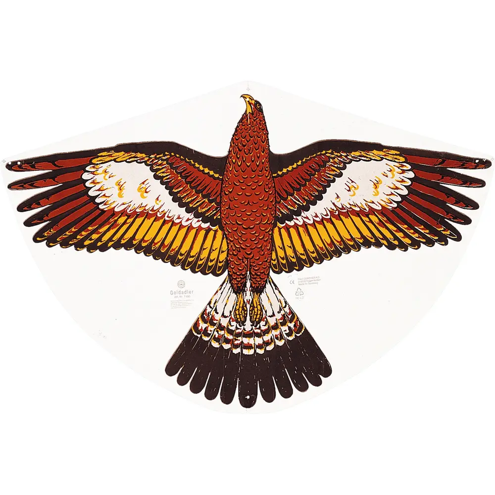 Einleinerdrachen Goldadler 92x62cm