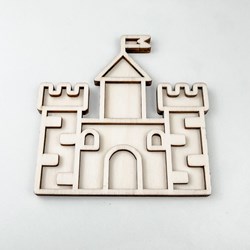 FiQ houten vulvorm Kasteel - 14×14 cm