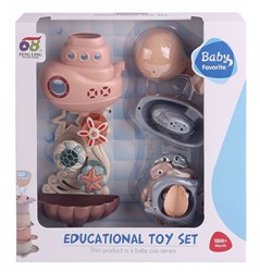 Badespielset Wasserfall Pastell Badespielzeug Tiefsee 8 Zubehörteile
