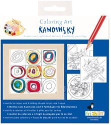 Fridolin Fridolin Coloring Art Kit 4 Malseiten mit Rahmen 15x15 cm Wassily Kandinksky