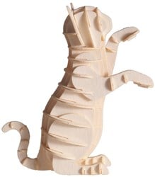 FRIDOLIN 3D-Papiermodell - Katze weiß