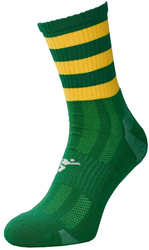 Precision chaussettes de sport GAA mid - vert/or - respirantes et confortables