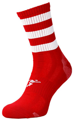 Precision chaussettes de sport junior mi-hautes rouge-blanc confort respirant