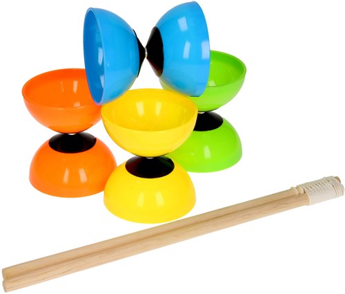 Diabolo Spielzeug bunt Kunststoff Lernspiel für Kinder-2