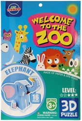 Bastelset 3D Elefant Bastelspaß Papier und Schaum für Kinder