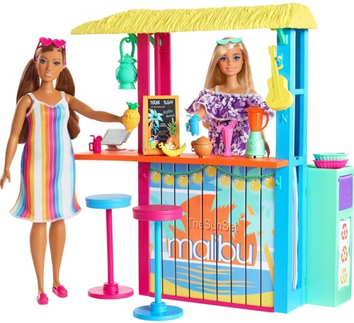 Barbie coffret paillote de plage - jouet durable cabane de plage-2