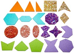 TickiT Bastelset Rainbow Glitter Shapes - bunte Glitzerformen