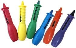 Edushape Badespielzeug Buntstifte & Schaumstoff-Halter - 6 Stück