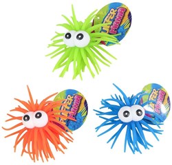 Balle Puffer mania avec yeux - balle jouet squishy colorée 12cm
