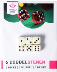 Longfield Games Dobbelsteen china 6 st.blister 16mm