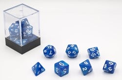 HOT Games Dobbelstenen Blauw Parelmoer 7 set Brick