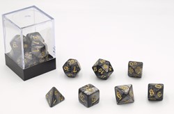 HOT Games Dobbelstenen Zwart Parelmoer 7 set Brick