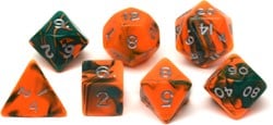 HOT Games Dobbelstenen Toxic Oranje/Groen 7 ass za