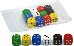 HOT Games Dobbelsteen 20 mm.hout 6 kleur ass. - VE12