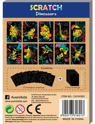 AVENIR Scratch Art Book Mini A6 - Dinosaures-3