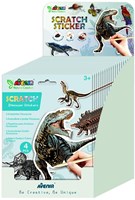 Avenir jouet musée autocollants à gratter dinosaures créatif