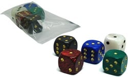 HOT Games Dobbelsteen 36 mm Marmer p.5 kl.ass VE5
