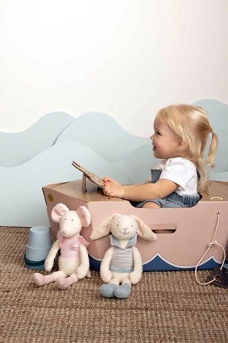 Happy Horse Kuscheltier Maus Maddy 30 cm - weiß rosa - weiches Babyspielzeug-2