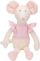 Happy Horse Kuscheltier Maus Maddy 30 cm - weiß rosa - weiches Babyspielzeug