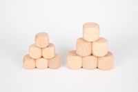 TickiT Holzbausteine Lernspielzeug 40mm naturbelassen