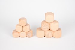 TickiT Holzbausteine Lernspielzeug 40mm naturbelassen