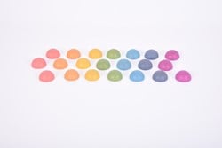 TickiT 73985 Halbkugeln aus Holz, Regenbogenfarben, 21 Stück