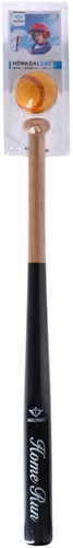 Angel Sports Baseball Set - Holz Baseballschläger 28 Zoll mit Ball schwarz-2