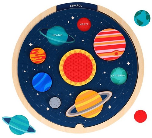 Petit Collage puzzle en bois système solaire - jouet éducatif pour enfants