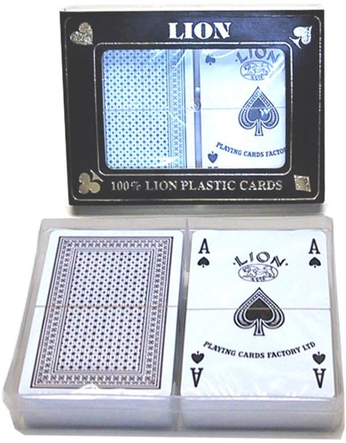 HOT Sports + Toys Spielkarten Lion 100 proc.plastic Dubbe