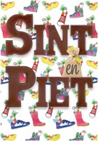 10 sint wenskaart met envelop D4333-122