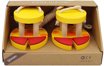 Échasses en bois girafe - jouet éducatif multicolore-2