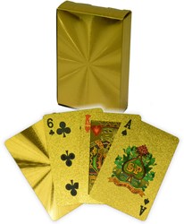 HOT Sports + Toys Speelkaarten Goud 100% kunststof * Levertijd onbekend *